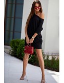 Black oversize dress with a neckline on the back 3380 - Online store - Boutique